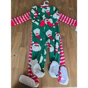 Carter's Just One You® Toddler Striped Santa Fleece Footed Pajama Set - Red 3T